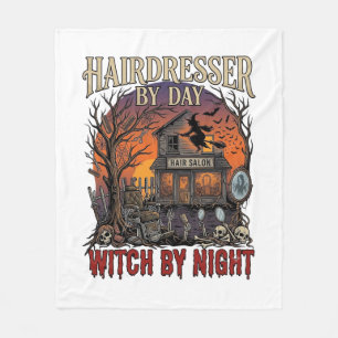 Friseur Tag Hexe Nacht Halloween Salon Totenköpfe Fleecedecke