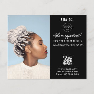 Friseur-Termin Haar-Flechten Geschäftslogo Flyer