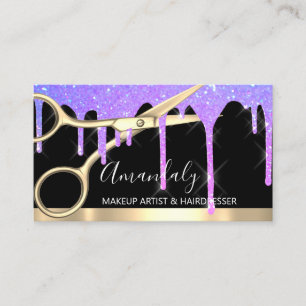 Friseur-Treppe Friseursalon Tropfen Schere Visitenkarte