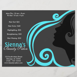 Friseur (türkis) flyer