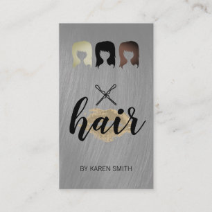 Friseur und Kiss Haarspangen Visitenkarte