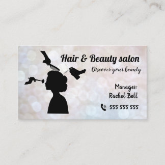 Friseur und Schönheitssalon Schöne Visitenkarte