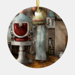Friseur - Unser Familienfriseur 1935 Keramik Ornament