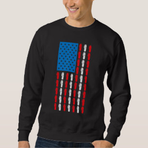 Friseur US-Flagge Cool Design Friseurin Barbier Sweatshirt