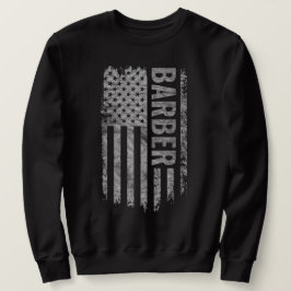 Friseur USA-Flagge Distressed-Design Sweatshirt