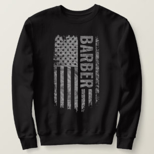 Friseur USA-Flagge Distressed-Design Sweatshirt