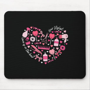 Friseur Valentinstag Herz Friseuse Kosmetik Mousepad