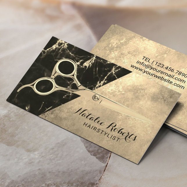 Friseur Vintag Goldmedaille Salon Beauty Salon Visitenkarte (Von Creator hochgeladen)