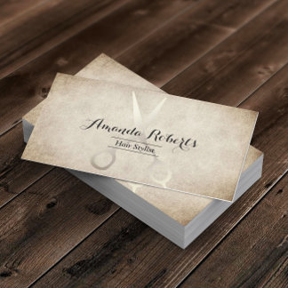 Friseur Vintage Hairstylist Haarstudio Visitenkarte