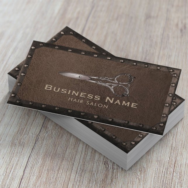 Friseur Vintage Schere Rusty Metallrahmen Visitenkarte (Von Creator hochgeladen)
