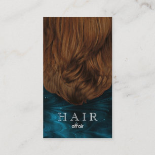 Friseur Wavy Aquamarin Blue Black Visitenkarte