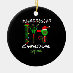 Friseur Weihnachts-Crew Matching Geschenke Keramik Ornament