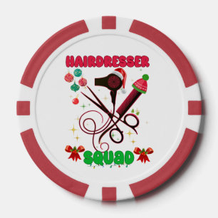 Friseur Weihnachts-Squad Friseur Salon Funny Pokerchips