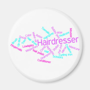 Friseur-Wort-Wolken-Magnet Magnet