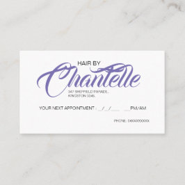 Friseuragokarte Lila Terminkarte