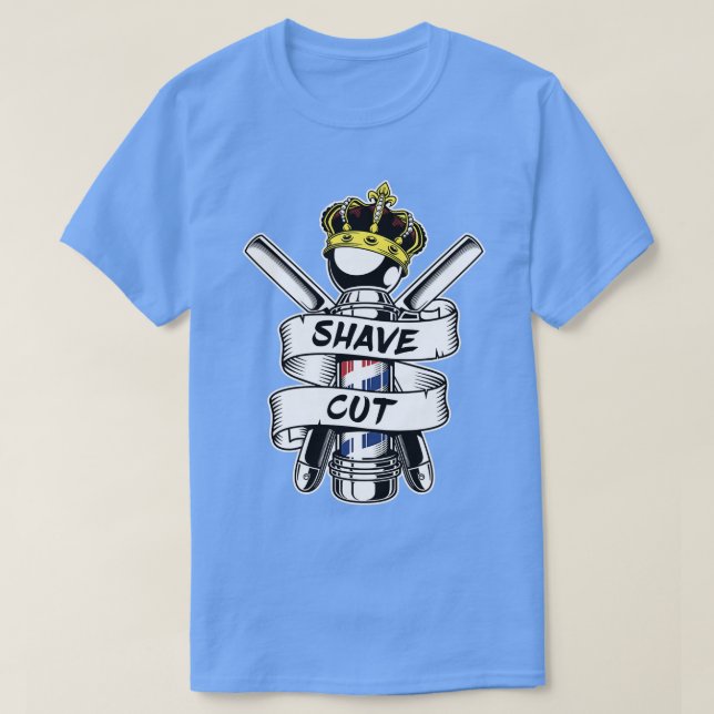 Friseuraufkleber T-Shirt (Design vorne)