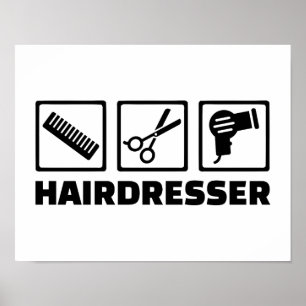 Friseurausrüstung Poster