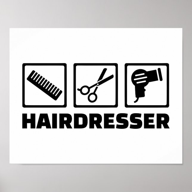 Friseurausrüstung Poster (Vorne)