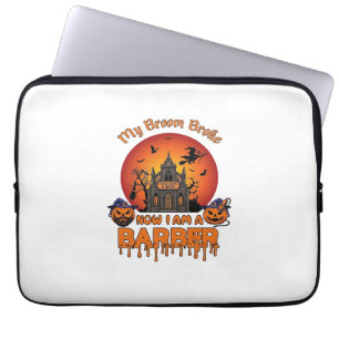 Friseurbürste zerbrach Halloween-Kürbis-Schneider Laptopschutzhülle