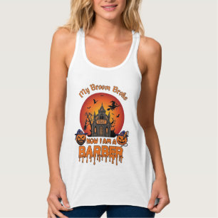 Friseurbürste zerbrach Halloween-Kürbis-Schneider  Tank Top