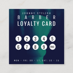 Friseure bürsten monotone Loyalität Quadratische Visitenkarte