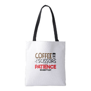 Friseure Kaffee, Schere und Geduld
