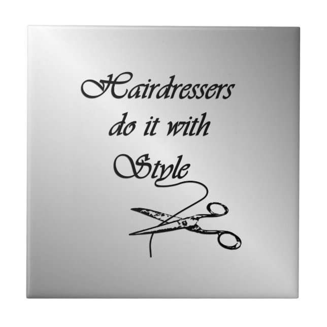 Friseure machen das mit Stil Fliese (Vorderseite)