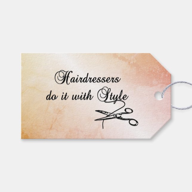 Friseure machen das mit Stil Geschenkanhänger (Vorderseite (Horizontal))