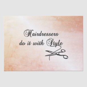 Friseure machen das mit Stil Seidenpapier