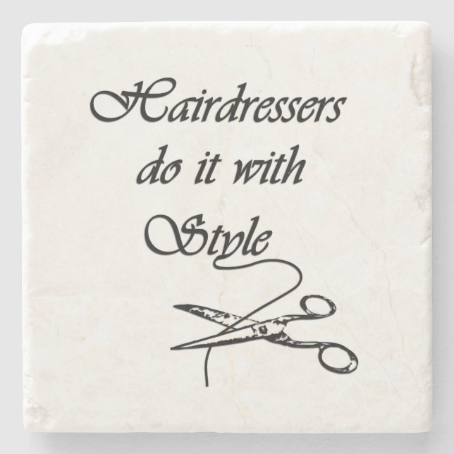 Friseure machen das mit Stil Steinuntersetzer (Vorderseite)