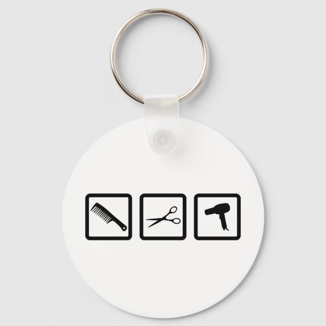 Friseurgerät Schlüsselanhänger (Vorderseite)