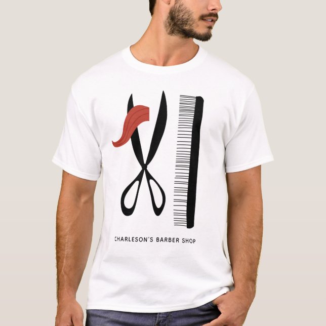 Friseurgeschäft T-Shirt (Vorderseite)