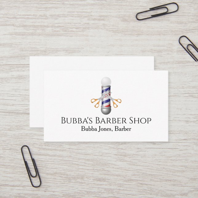 Friseurgeschäft Visitenkarte (Vorderseite/Rückseite Beispiel)