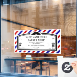 Friseurgeschäft-Werbung vorne anpassen Fensteraufkleber