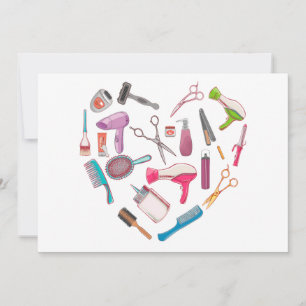 Friseurhandwerkzeug Feiertagskarte