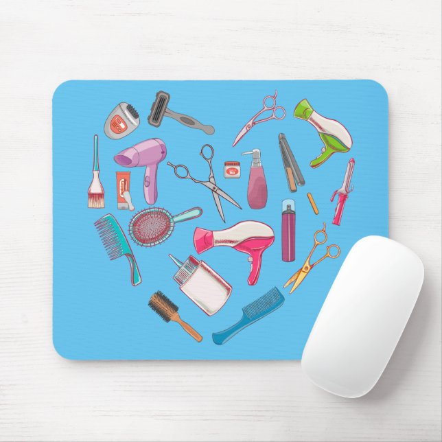 Friseurhandwerkzeug Mousepad (Mit Mouse)