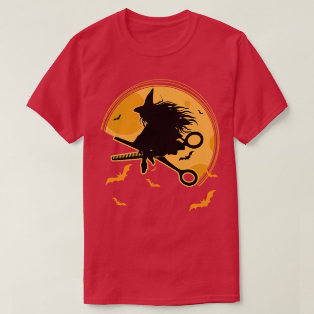 Friseurhexe Halloween T-Shirt (Design vorne)