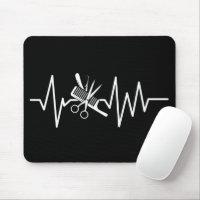 Friseurin - Barberschere Comb Heartbeat Mouse