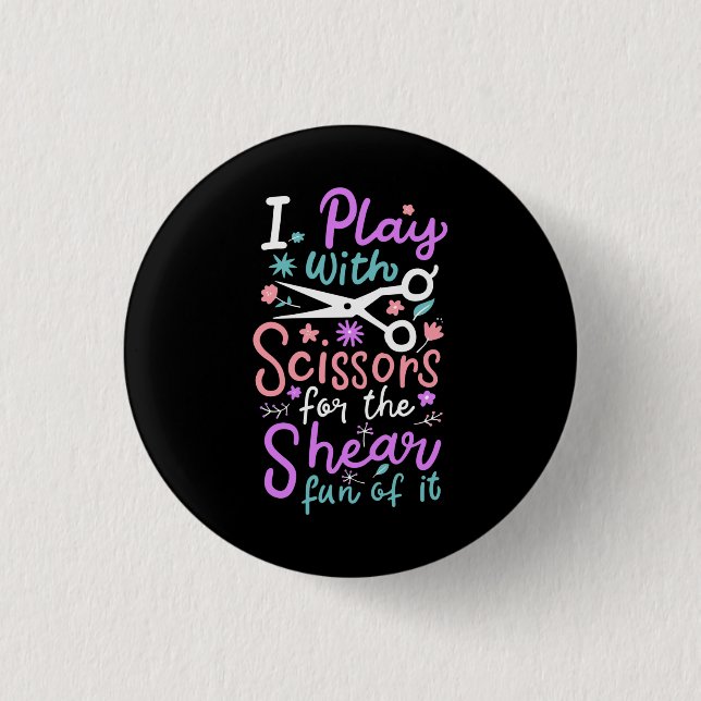 Friseurin Button (Vorderseite)