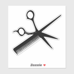 Friseurin Design Pink Aufkleber