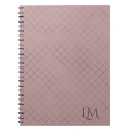 Friseurin Erröten & Gol Monogramm Feminine Notizblock