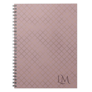 Friseurin Erröten & Gol Monogramm Feminine Notizblock