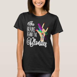 Friseurin Friseurin Fresser Frauen Rockhand sie T-Shirt