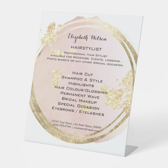 Friseurin Sockelschild (Vorderseite)