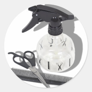 FriseurItems060910Schatten Runder Aufkleber