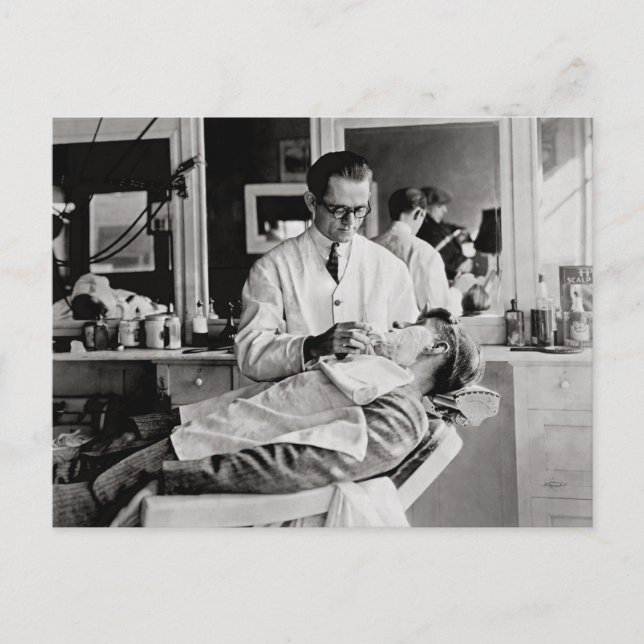 Friseursalon, 1923 postkarte (Vorderseite)