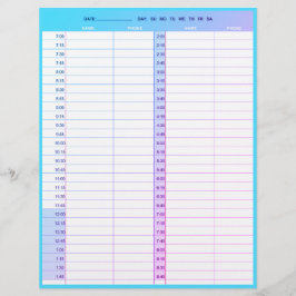 Friseursalon 1-tägige Terminkalender Briefbogen