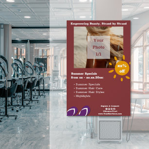 Friseursalon Anpassbare Sommerspecials Poster