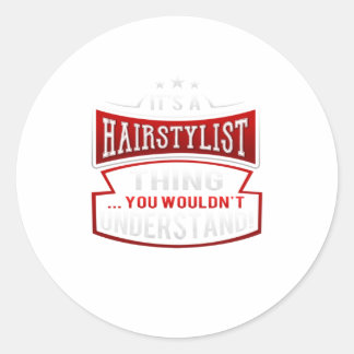 Friseursalon Barber Funny Beauty Frische Pasta mac Runder Aufkleber
