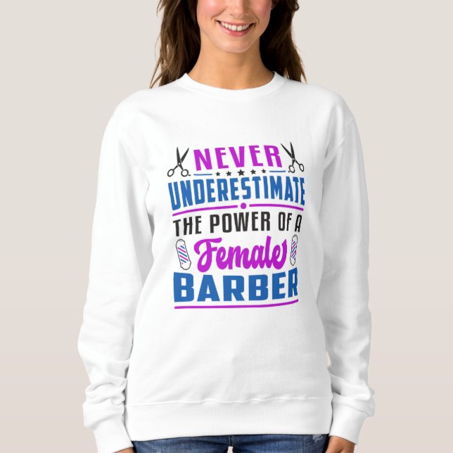 Friseursalon Barber Schere Friseur Geschenk Idee Sweatshirt (Vorderseite)